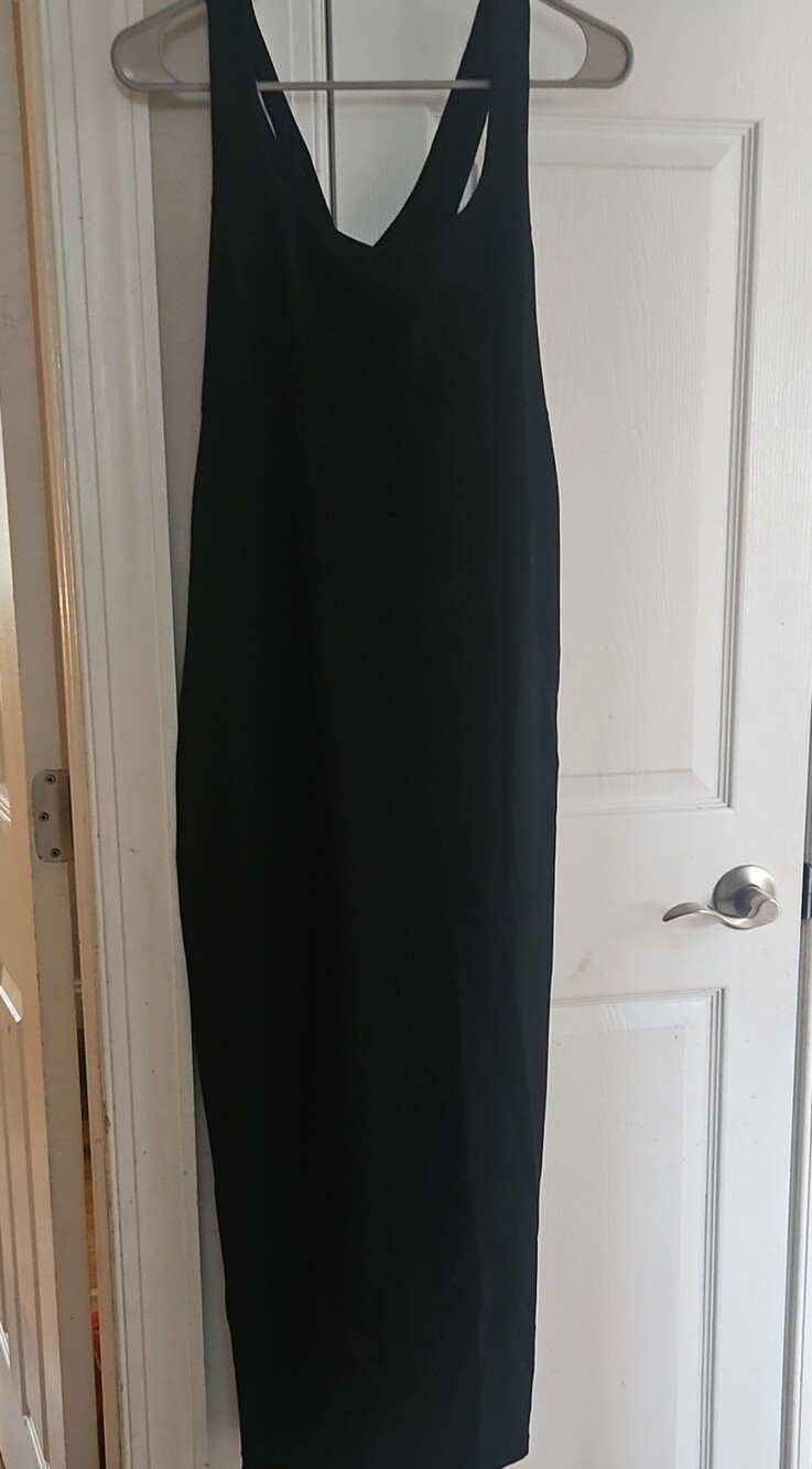 Classic Black Sleeveless Maxi Dress - Elegant Minimalist Style
